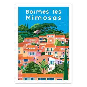 BORMES LES MIMOSAS - RAPHAEL DELERUE - Affiche d'art 50 x 7…