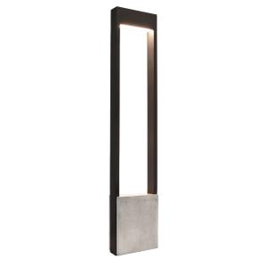 Borne d'éclairage de jardin en aluminium gris foncé