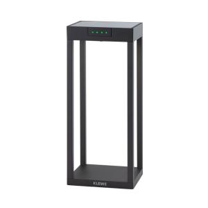 Borne solaire aluminium Aluminium Noir h35cm