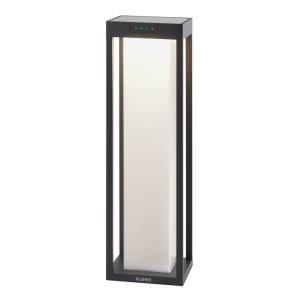 Borne solaire aluminium Aluminium Noir h50cm