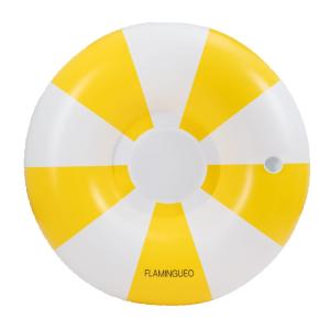 Bouée gonflable avec filet PVC donut jaune