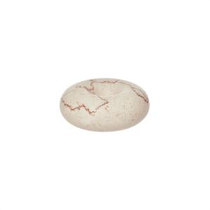 Bougeoir blanc en marbre Ø10xH4cm