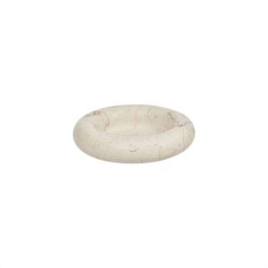 Bougeoir blanc en marbre Ø13,8xH3cm