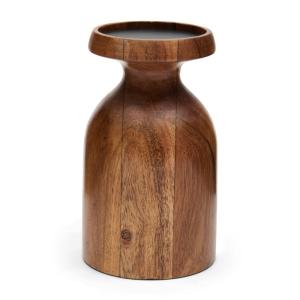 Bougeoir, brun, bois d'acacia, medium