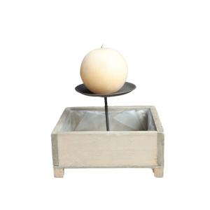 Bougeoir carré et support pour bougie en métal 13 x 13 x 11…