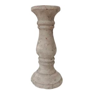 Bougeoir chandelier photophore ancien ciment vieilli gris m…