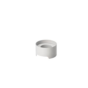 Bougeoir en acier 8cm laqué gris chaud