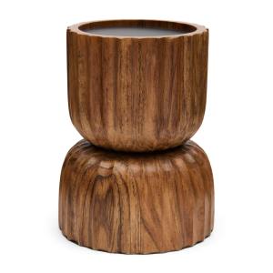 Bougeoir en bois d'acacia brun, medium