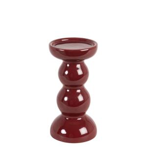 Bougeoir en céramique rouge H19