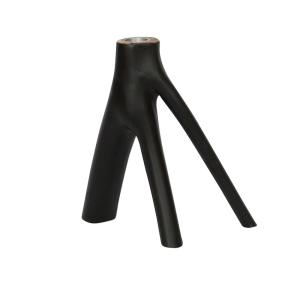 Bougeoir en cotbougeoir en bois noir et coquillage
