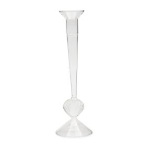 Bougeoir en verre transparent