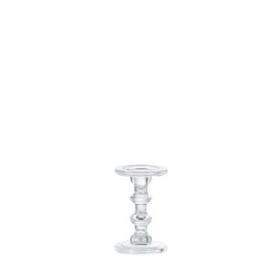 Bougeoir en verre transparent H18