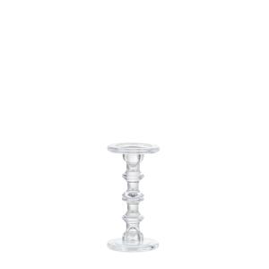 Bougeoir en verre transparent H23