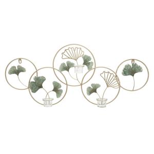 Bougeoir mural en métal multicolore 80x7,5x35,5 cm
