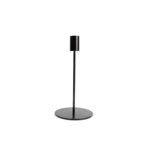 Bougeoir noir en métal 10xh20cm