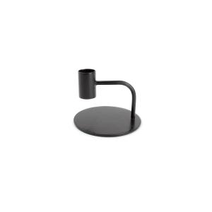Bougeoir noir en métal 10xh8cm