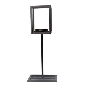 Bougeoir sur pied en métal noir 11 x 11 x 52.5cm