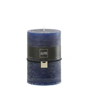 Bougie cylindrique 120H bleu 10x10x15 cm