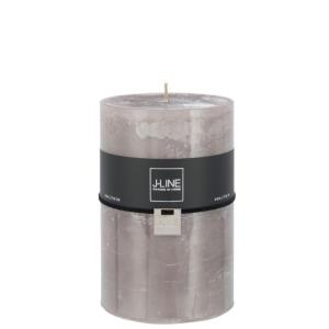 Bougie cylindrique 120H gris 10x10x15 cm