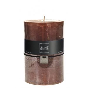 Bougie cylindrique 120H marron 10x10x15 cm