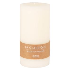 Bougie cylindrique blanche 10x20