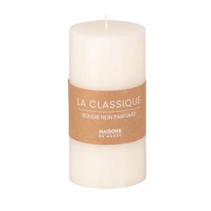Bougie cylindrique blanche 7x14