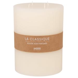Bougie cylindrique blanche H20