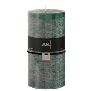 Bougie cylindrique en paraffine vert 10x10x20 cm