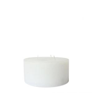 Bougie d'intérieur blanche 3 mèches D15x7cm