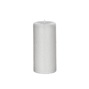 Bougie décorative cylindrique blanche H15