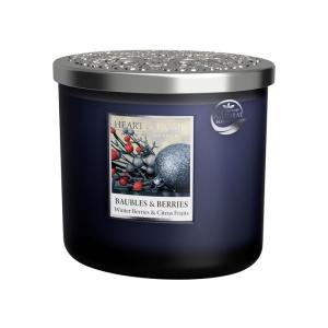 Bougie ellipse 2 mèches boules enchantées