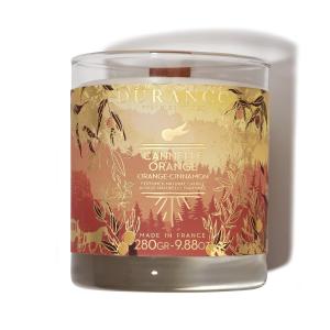 Bougie Mèche en Bois Cannelle Orange