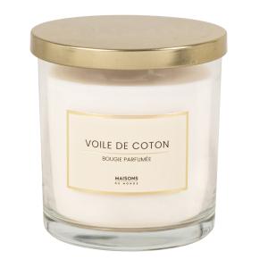 Bougie parfumée blanche en verre 10x11