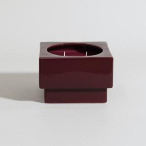 Bougie parfumée carrée en céramique rouge