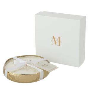 Bougie parfumée dans pot doré 19x19x4.5 cm