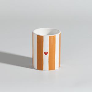 Bougie parfumée en céramique marron et beige