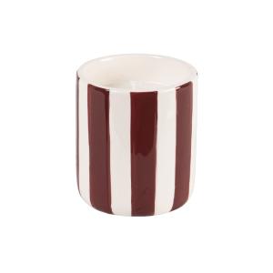 Bougie parfumée en céramique rouge et blanche
