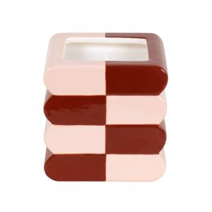Bougie parfumée en dolomite rouge et rose