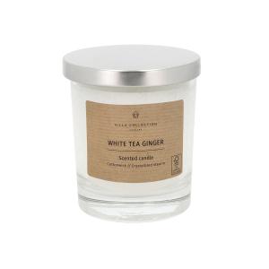 Bougie parfumée en stéarine  blanc H10cm