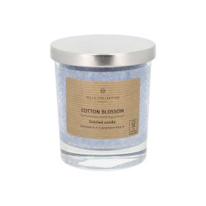 Bougie parfumée en stéarine  bleu pastel H10cm