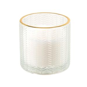 Bougie parfumée en verre blanc 7x7