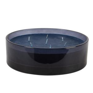 Bougie parfumée en verre bleu