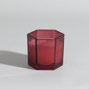 Bougie parfumée en verre bordeaux