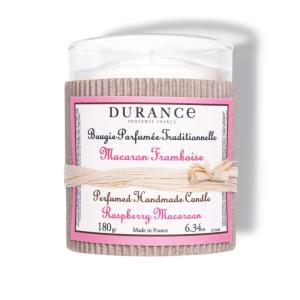 Bougie parfumée macaron framboise