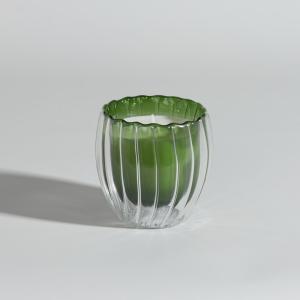 Bougie parfumée verte en verre