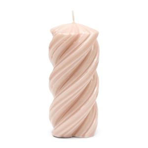 Bougie pilier, rose, 6,5x14
