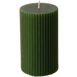 Bougie ronde large verte classique 6x6x10cm
