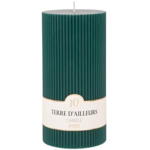 Bougie striée parfumée bleu canard H18, 1000g
