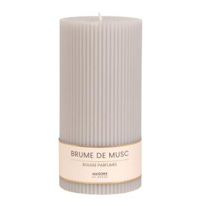 Bougie striée parfumée grise H18, 1000g