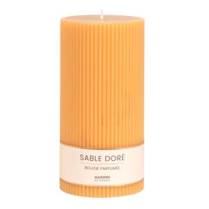 Bougie striée parfumée jaune H18, 1000g